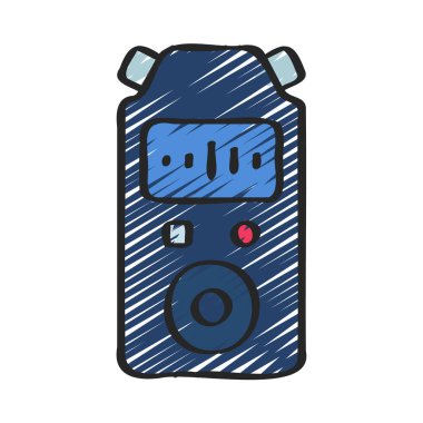 Dijital Ses Kaydı vektör illüstrasyonu 