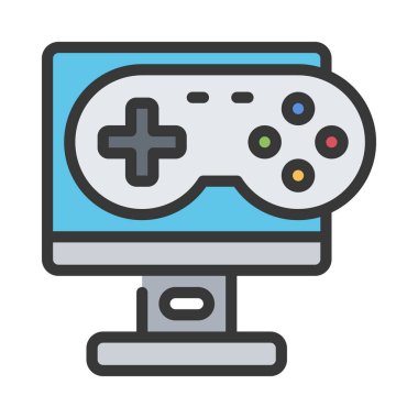 Video oyun simgesi, vektör illüstrasyon tasarımı