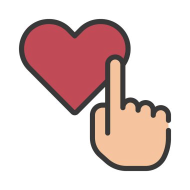 sevgi el vektör simgesi