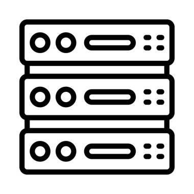 sunucu web simgesi vektör illüstrasyonu