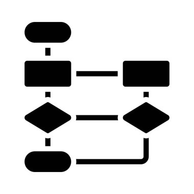 Akış Grafiği ikon vektör illüstrasyonu