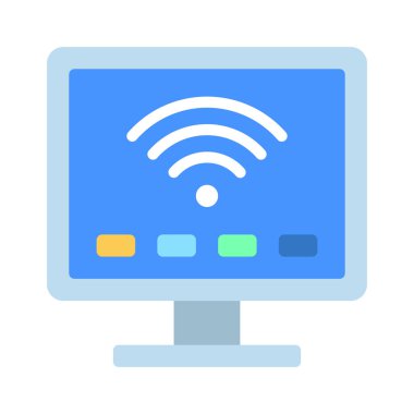 TV ekran simgesi, vektör illüstrasyonu basit tasarım