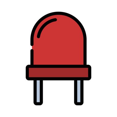 LED Gösterge Ampul Ağ simgesi tasarımı, vektör illüstrasyonu     