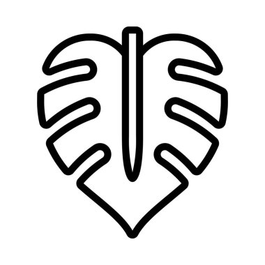 Canavar yaprağı ikon vektör illüstrasyonu