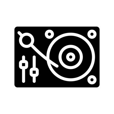 DJ müzik renk simgesi tasarımı