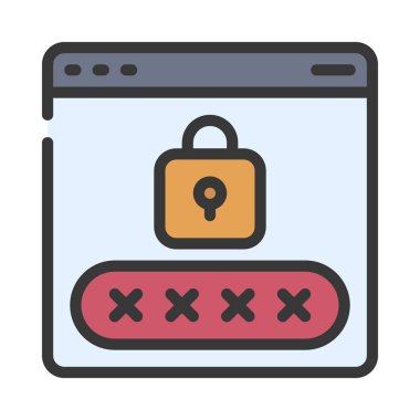 parola simgesi, vektör illüstrasyonu basit tasarım