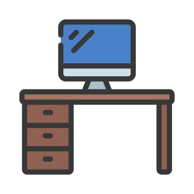 Geliştirici Çalışma Masası vektör illüstrasyon tasarımı