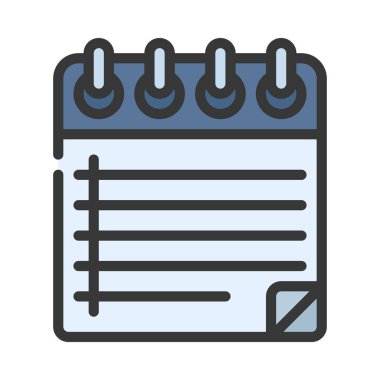 not defteri simgesi vektör illüstrasyonuName