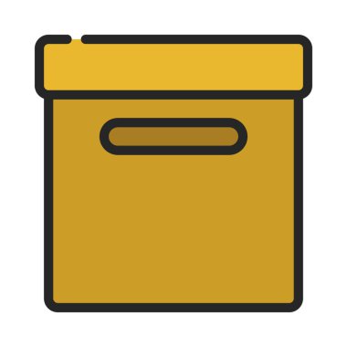 Arşiv Kutusu simgesi vektör illüstrasyon tasarımı