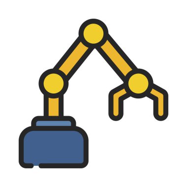 üretim hattı web simgesi vektör illüstrasyonu