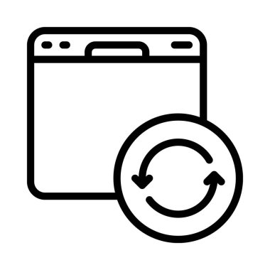 Web Sitesi Güncelleme simgesi, vektör illüstrasyonu 