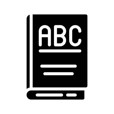 İngilizce Kitap simgesi, vektör illüstrasyonu