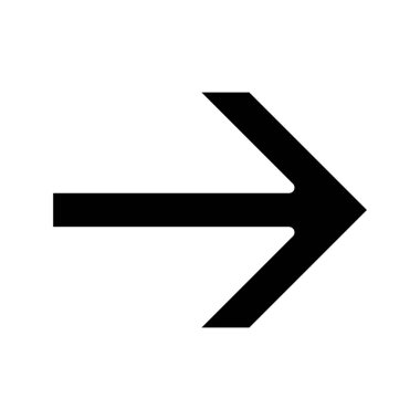  Sağ yön ok ikonu vektör illüstrasyonu 