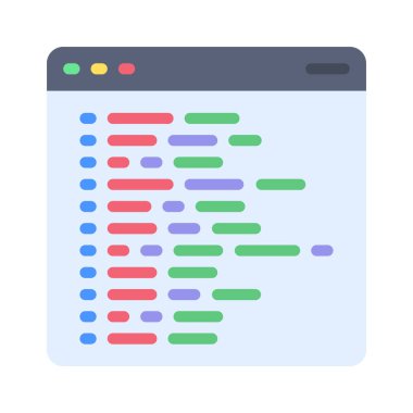 Web simgesi, vektör illüstrasyonu programlanıyor      