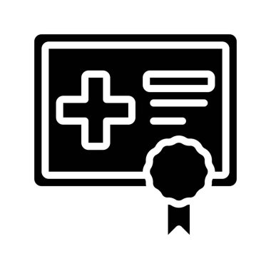 Sertifika simgesi, vekto illüstrasyonu