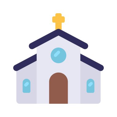 kilise simgesi vektör illüstrasyonu