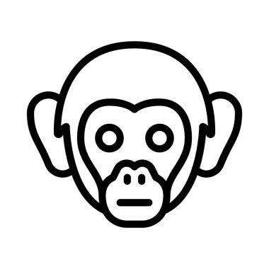 şirin maymun çizgi film ikonu vektör illüstrasyon grafik tasarımı