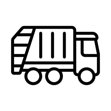Çöp Lorry web simgesi, vektör illüstrasyonu                      