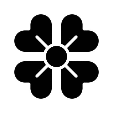 Yonca yaprak ikonu vektör illüstrasyonu 