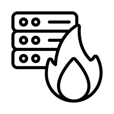 sunucu web simgesi vektör illüstrasyonu