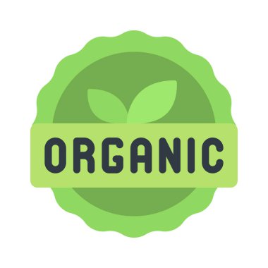 Organik Etiket simgesi vektör illüstrasyon tasarımı