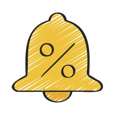 İndirimli çan, konsept vektör resimleme arkaplan tasarımı 