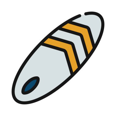 Modern Sörf Tahtası simgesinin vektör çizimi