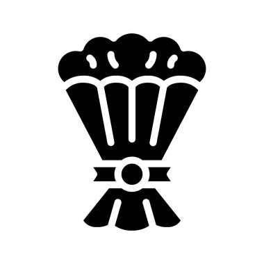 Çiçek demeti ikon vektör tasarımı