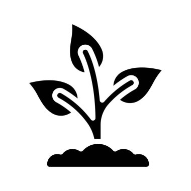 Bitki büyüme simgesi, vektör illüstrasyonu basit tasarım