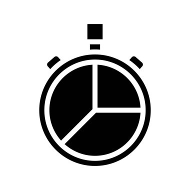 Kronometre Pasta Çizelgesi beyaz arkaplanda izole edildi. Mali ve iş konsepti.