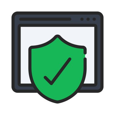 Web sitesi simgesi, vektör illüstrasyonu basit tasarım