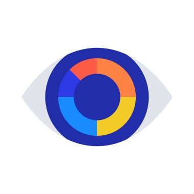 business donut eye göz çizelgesi, vektör illüstrasyonu