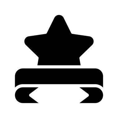 Yıldız Kurdele simgesi, vektör illüstrasyon grafik tasarımı