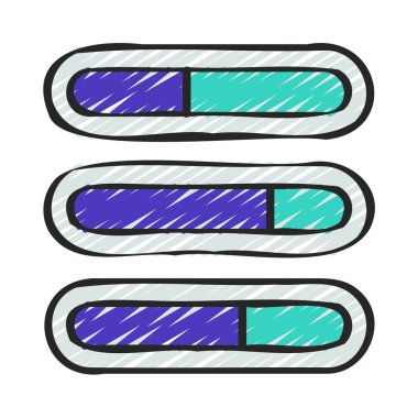 İlerleme Çubuğu Web simgesi vektör illüstrasyonu