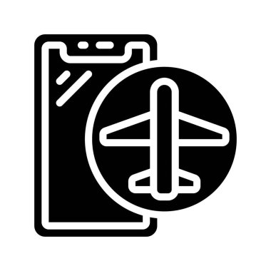 uçak kipi simgesi, vektör illüstrasyonu 