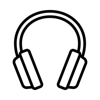 kulaklık simgesi, vektör illüstrasyonu 
