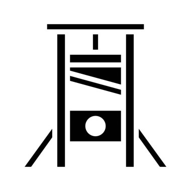 Giyotin ağ ikonu vektör illüstrasyonu