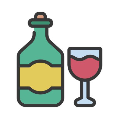 Şarap ikonu vektör illüstrasyon tasarımı