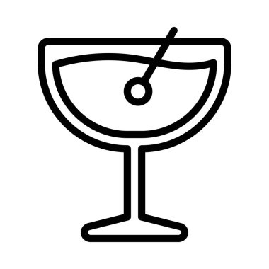 Kokteyl içecek ikonu vektör illüstrasyon tasarımı