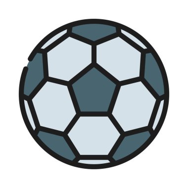 futbol topu web simgesi vektör illüstrasyonu