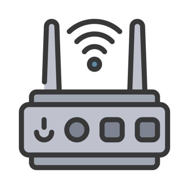 Internet yönlendirici vektör simgesi 