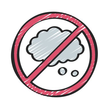 Emisyon simgesi vektör illüstrasyon tasarımı yok