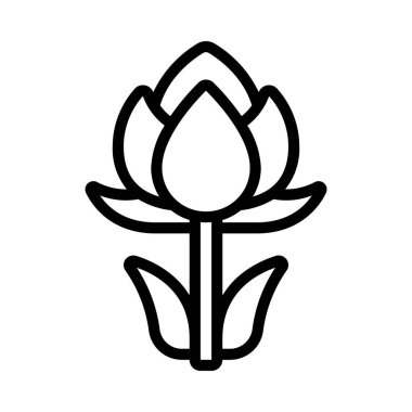 Lotus simgesi vektör illüstrasyon tasarımı