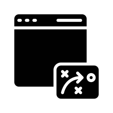 Web Sitesi Planlama simgesi, vektör illüstrasyonu