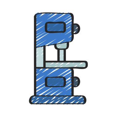 Matkap Makinesi. Web simgesi basit illüstrasyon