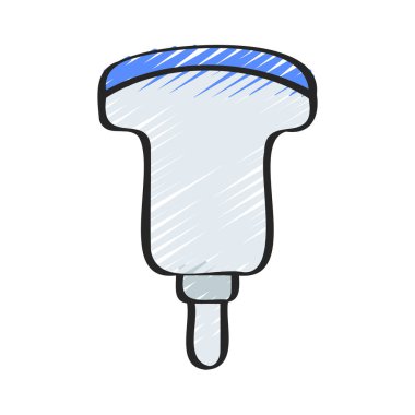 Ultrason Aracı simgesi, vektör illüstrasyonu