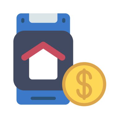 Mobil Uygulama Satış simgesi, vektör illüstrasyonu 