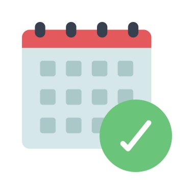 Doğru Tarih simgesi, vektör illüstrasyonu