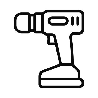 Küçük Elektrikli Tornavida Vektör Çizimi Tasarımı