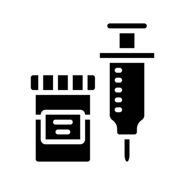 İğne Ağ ikonu vektör illüstrasyonlu Tıp 